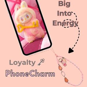 Labubu Big Into Energy BIE LOYALTY Phone Charm Keychain POP MART The Monsters